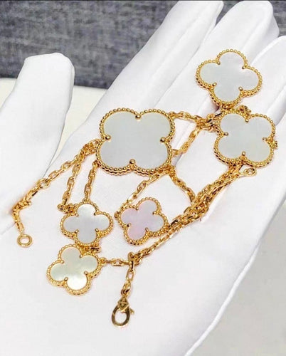 Collier Van Cleef & Arpels Magic Alhambra - Collier 6 motifs en or jaune et nacre 58 Facettes jnci118