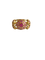 Bague 48 Bague boule en or jaune et rubis 58 Facettes 01372