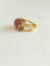 Bague 48 Bague boule en or jaune et rubis 58 Facettes 01372