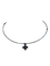 Collier Pomellato - Collier rigide croix en or gris bruni et saphirs 58 Facettes 34200002