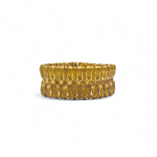Bracelet Bracelet manchette libellule en or jaune 18K 58 Facettes REF2540CF-307