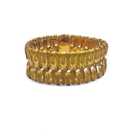 Bracelet Bracelet manchette libellule en or jaune 18K 58 Facettes REF2540CF-307