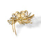 Broche Broche nœud dentelle en or jaune-rosé et platine, diamants 58 Facettes REF2539CF-306