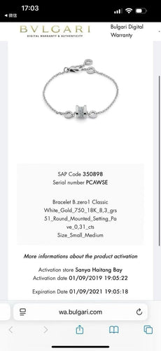 Bracelet Bvlgari BZERO1 - Bracelet en or blanc et diamants 58 Facettes jnci125