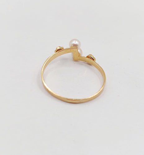 Bague 55 Bague Art nouveau en or 18k, perle et turquoises 58 Facettes A07368