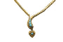 Collier Collier victorien en or jaune, turquoises et grenats 58 Facettes 11623