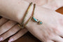 Collier Collier victorien en or jaune, turquoises et grenats 58 Facettes 11623