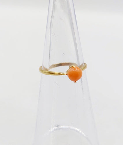 Bague 45.5 Bague antique en or 18k et corail 58 Facettes A07011