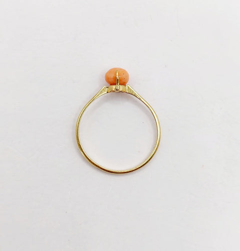 Bague 45.5 Bague antique en or 18k et corail 58 Facettes A07011