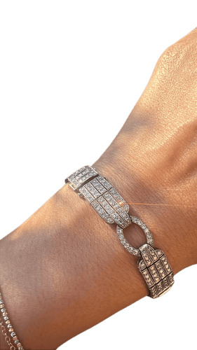 Bracelet Art déco - Bracelet en platine et diamants 58 Facettes Bracelet 2
