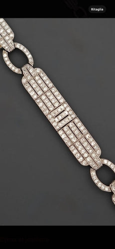 Bracelet Art déco - Bracelet en or gris et diamants 58 Facettes Bracelet 2