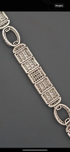 Bracelet Art déco - Bracelet en or gris et diamants 58 Facettes Bracelet 2