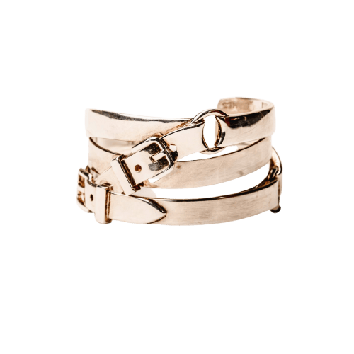 Hermès Débridé - Bracelet manchette en argent