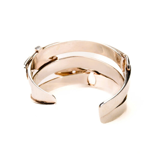 Hermès Débridé - Bracelet manchette en argent 58 Facettes LMB-365