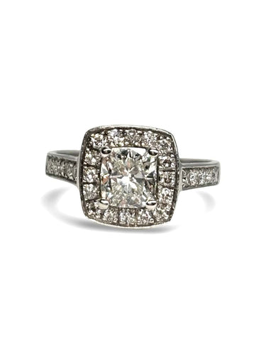 Bague 54 Bague solitaire en or blanc 18K et diamants 1,3 ct 58 Facettes 2019