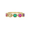 Bague 53 One of A Kind - Bague en or 18K, saphirs et émeraude 58 Facettes GBR1033YG