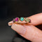 Bague 53 One of A Kind - Bague en or 18 carats, saphirs et émeraude 58 Facettes GBR1033YG