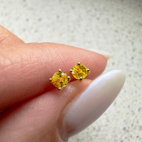 Boucles d'oreilles Single Tulip - Boucles d'oreilles en or 18 carats et tourmalines jaunes 58 Facettes GER1335YW