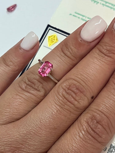 Spinelle de Mahenge - Pierre 1,081 ct rose vif 58 Facettes GEM-07