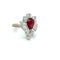 Bague 50 Bague vintage en or blanc, rubis non chauffé et diamants 58 Facettes Bague -0033