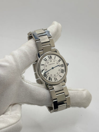 Montre Cartier Ronde Solo - Montre en acier 58 Facettes 2048