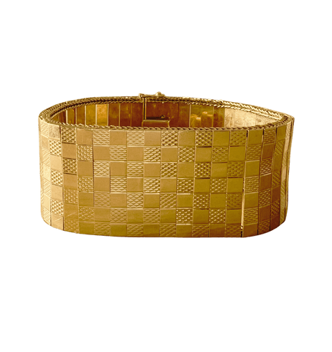 Bracelet Bracelet manchette en or jaune 18 carats 58 Facettes N62