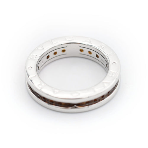 Bague 52 Bulgari B.zero1 - Bague en or blanc et quartz citrin 58 Facettes 708A25_M