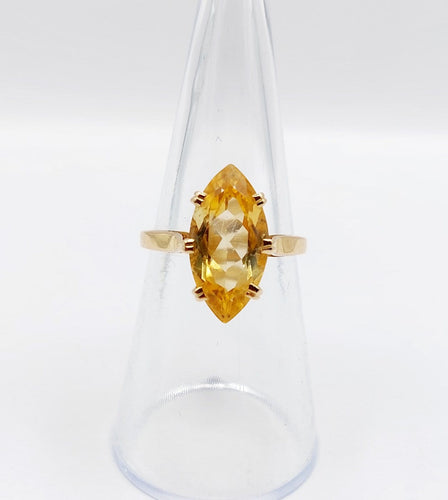 Bague 52 Bague cocktail vintage en or 18k et citrine 58 Facettes A07492