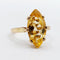 Bague 52 Bague cocktail vintage en or 18k et citrine 58 Facettes A07492