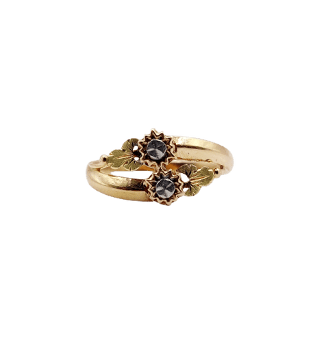 Bague 53.5 Bague toi et moi victorienne en or rose 18k 58 Facettes A07494