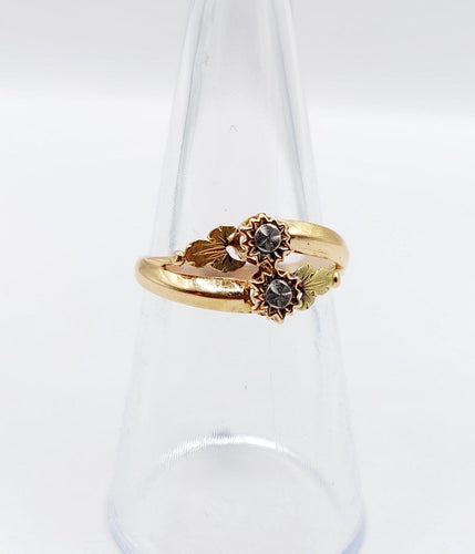 Bague 53.5 Bague toi et moi victorienne en or rose 18k 58 Facettes A07494