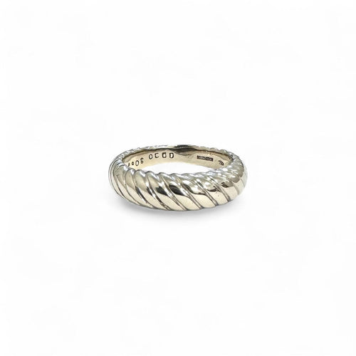 Bague 53 Boucheron - Anneau torsadé en or gris 58 Facettes REF2554CF-322