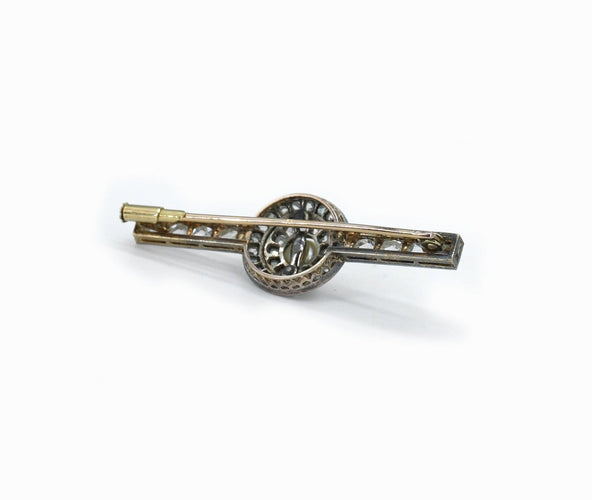 Broche Broche ancienne en platine, or rose, perle et diamants 58 Facettes Broche  145-3