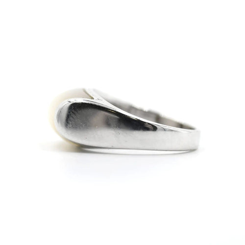 Bague 54 Bulgari Tronchetto - Bague en or blanc et nacre 58 Facettes 141C24_M