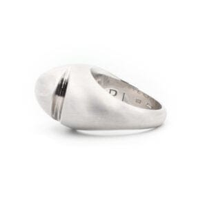 Bague 54 Bulgari Cabochon - Bague en or blanc satiné 58 Facettes 673A25_M