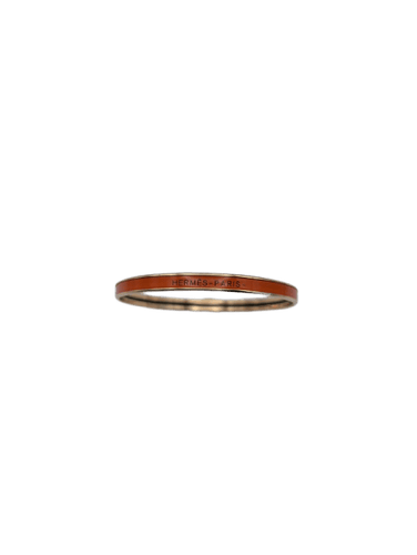 Bracelet Hermès Uni - Jonc en plaqué or rose et émail 58 Facettes 1251