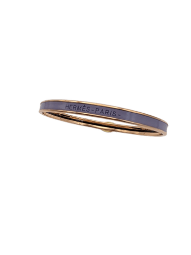 Bracelet Hermès Uni - Bracelet jonc en plaqué or rose et émail 58 Facettes 1255