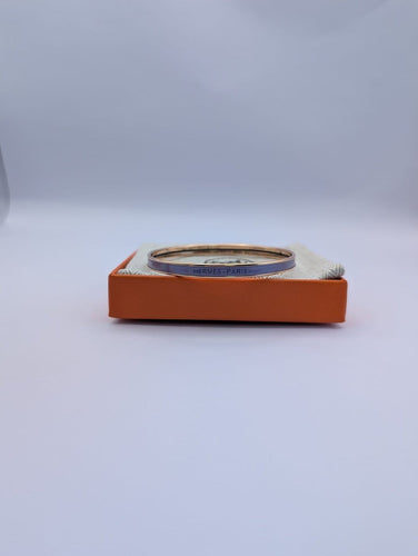 Bracelet Hermès Uni - Bracelet jonc en plaqué or rose et émail 58 Facettes 1255