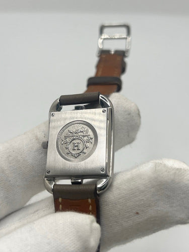Montre Hermès Cape Cod - Montre en acier bracelet cuir 58 Facettes 2007