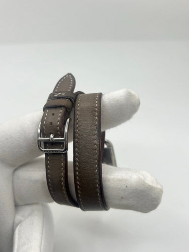 Montre Hermès Cape Cod - Montre en acier bracelet cuir 58 Facettes 2007