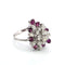 Bague 64 Bague en or blanc 18 kt avec diamants et rubis 58 Facettes 2049/G 248/26