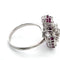 Bague 64 Bague en or blanc 18 kt avec diamants et rubis 58 Facettes 2049/G 248/26