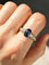 Bague 57.5 Bague en or jaune 18K, saphir et diamants 58 Facettes 276