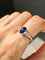 Bague 57.5 Bague en or jaune 18K, saphir et diamants 58 Facettes 276