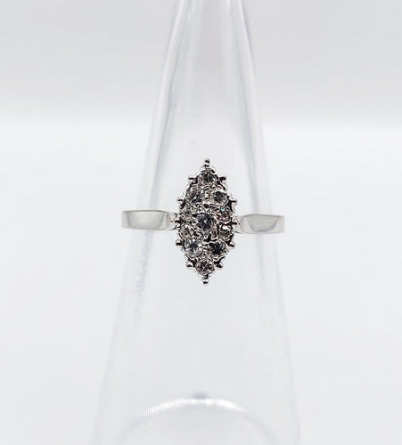Bague 48.5 Bague marquise vintage en or blanc 18k et diamants 58 Facettes A07498