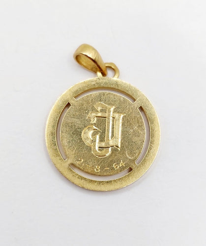 Pendentif Augis - Pendentif médaille d'amour en or 18k, diamant et rubis 58 Facettes A07500