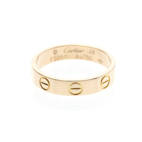 Bague 48 Cartier Love - Alliance en or rose 18K 58 Facettes hcn26221ic