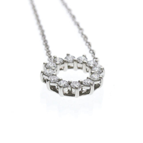 Pendentif Tiffany & Co. Open Circle - Pendentif en platine et diamants 58 Facettes c0d6fkubjh