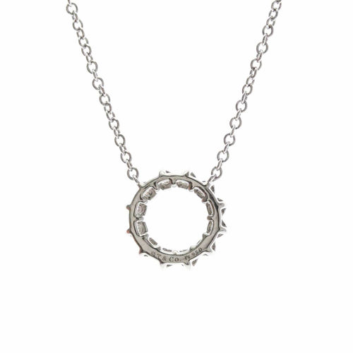 Pendentif Tiffany & Co. Open Circle - Pendentif en platine et diamants 58 Facettes c0d6fkubjh