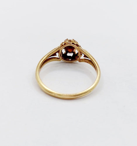 Bague 61.5 Bague solitaire victorienne en or 18 carats et diamant taille rose 58 Facettes A07502